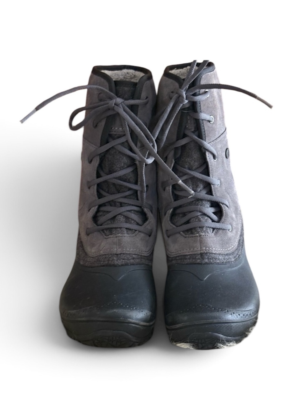 The North Face Gray Shellista IV Roll Down Fleece-Lined Waterproof Winter Boots